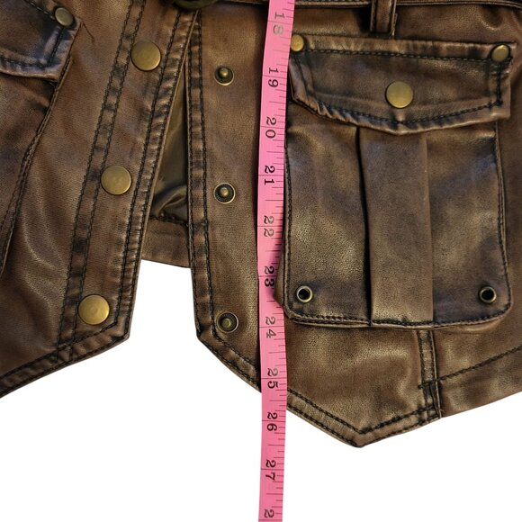 LAST KISS | Brown Wood Vintage Vest Jacket - Picture 9 of 10